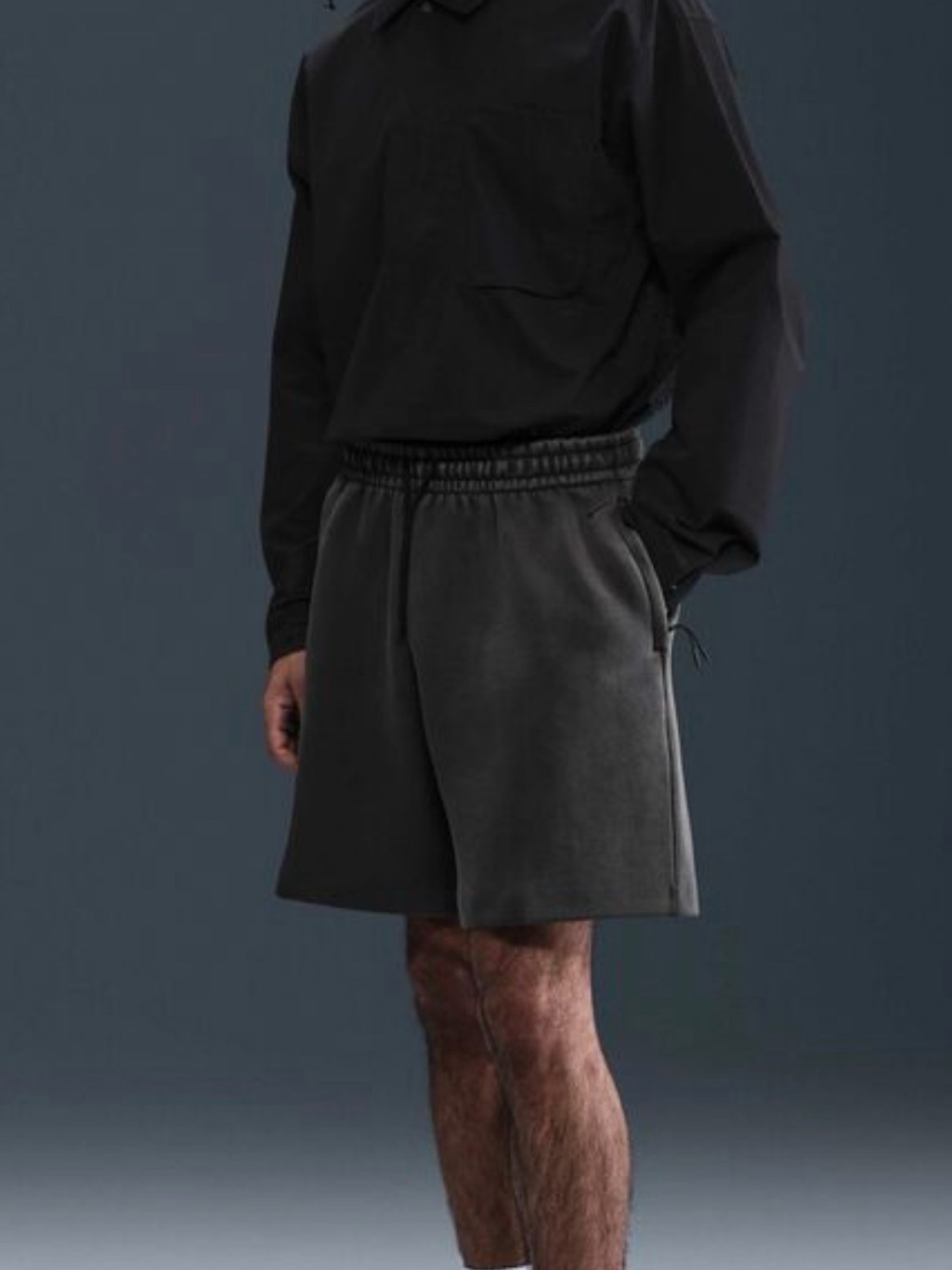 Nike Men's Black Elastic-Waist Casual Shorts